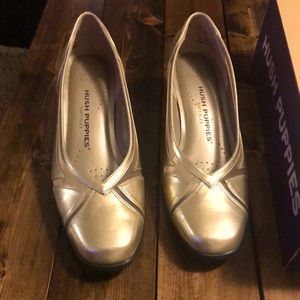 Gold hush puppies size 8.   Never been worn!
